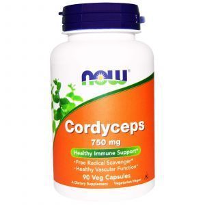 Кордицепс (Cordyceps), Now Foods, 750 мг, 90к