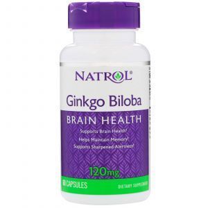 Гинкго билоба, Ginkgo Biloba, Natrol, 120 мг, 60 капс