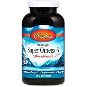 Рыбий жир, Super Omega -3, Carlson Labs, 1000 мг, 250 капс