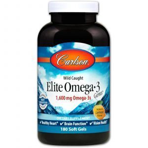Рыбий жир, Elite Omega-3, Carlson Labs, лимон, 180 капс