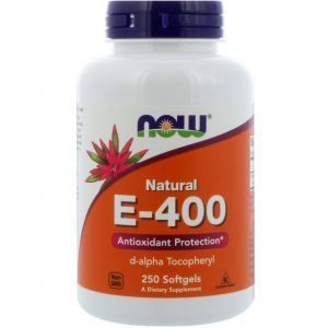 Витамин Е, Vitamin E-400, Now Foods, 250 капс
