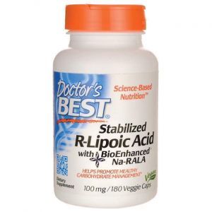 R-липоевая кислота, R-Lipoic Acid, Doctor's Best, 100 мг, 180 ка
