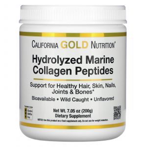Peptide de colagen marin hidrolizat, California Gold Nutrition, 200 g