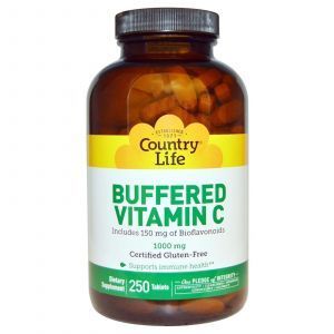 Буферизированный витамин С, Country Life, 1000 мг, 250 таб.