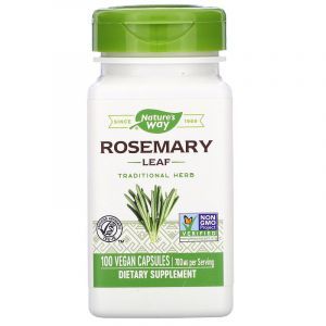Розмарин, Rosemary, Nature's Way, листья, 350 мг, 100 капсул