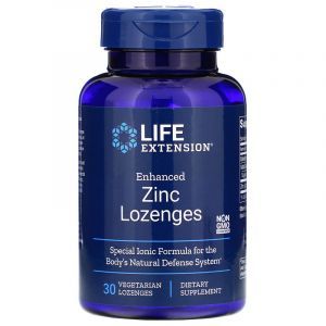 Цинк леденцы, Enhanced Zinc Lozenges, Life Extension, 30 леденцов