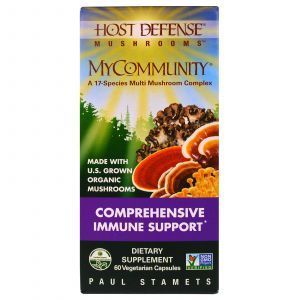 Защита иммунитета, MyCommunity, Fungi Perfecti, Host Defense, 60 капc.