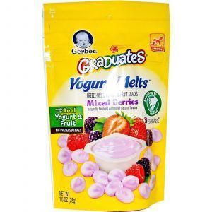 Живой йогурт с ягодами, Yogurt Melts, Gerber, 28 г