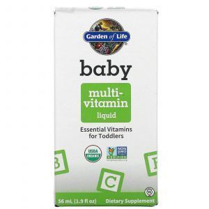 Мультивитамины для детей, Baby Multivitamin, Garden of Life, жидкие, 56 мл