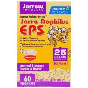 Пробиотики (дофилус), Jarro-Dophilus EPS, Jarrow Formulas, 60 капсул