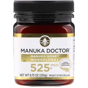 Манука мед, Manuka Honey Monofloral, Manuka Doctor, MGO 525+, 250 г