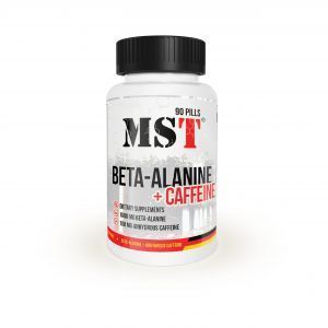 Бета-аланин + кофеин, Beta-Alanine + Caffeine, MST, 90 капсул