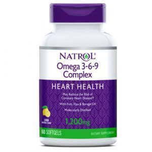Омега 3-6-9, Omega-3 Cmplx 55% 3-6-9, Natrol, 60 гелевых капсул