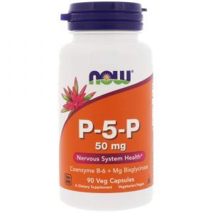 P-5-P пиридоксаль-5-фосфат, P-5-P, Now Foods, 50 мг, 90 капсул