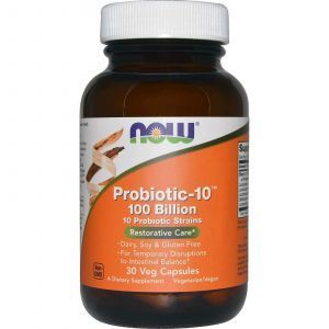 Пробиотик-10, Now Foods, 30 капсул 