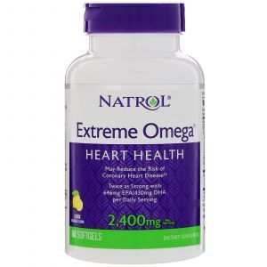 Омега Extreme, Extreme Omega, Natrol, 2,400 мг, 60 кап.