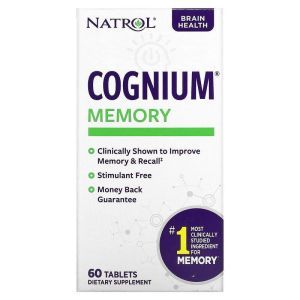 Когниум, Cognium Memory, Natrol, улучшение памяти, 60 таблеток