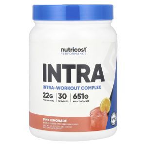Комплекс для тренировок,  IntraWorkout, Nutricost, порошок, персиковый лимонад, 460 грамм