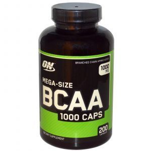 BCAA Mega, BCAA Mega-Size, Nutriție optimă, 1000 mg, 200 capsule