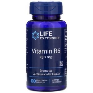 Витамин В6 (пиридоксин), Vitamin B6, Life Extension, 250 мг, 100 кап