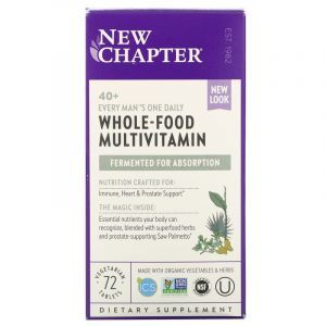 Мультивитаминный комплекс для мужчин 40+, One Daily Multi, New Chapter, 1 в день, 72 таблетки