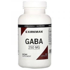 ГАМК (гамма-аминомасляная кислота), GABA, Kirkman Labs, 250 мг, 150 капсул (Default)