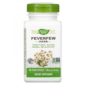 Пиретрум девичий, Feverfews, Nature's Way, трава, 380 мг, 180 капс
