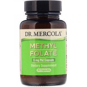 Фолат, Folate, Dr. Mercola, 5 мг, 30 капсул