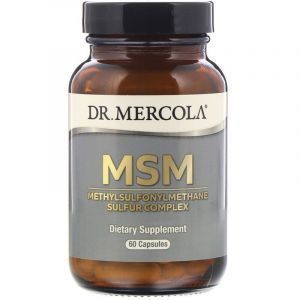 МСМ с органической серой, MSM Sulfur, Dr. Mercola, комплекс, 60 капсул