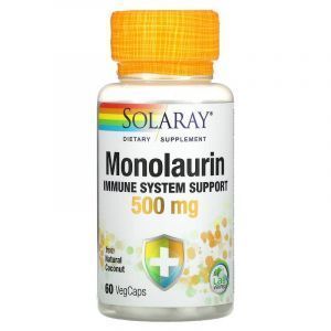 Monolaurin, Solaray, 500 mg, 60 capsule