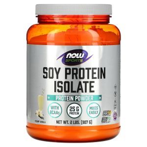 Изолят соевого протеина, Soy Protein Isolate, Now Foods, Sports, сливочно-ванильный, порошок, 907 г
