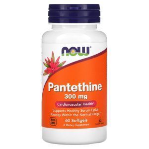 Пантетин, Pantethine, Now Foods, 300 мг, 60 гелевых капсул