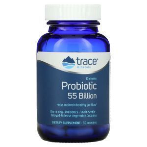Пробиотики, Probiotic, Trace Minerals Research, 55 млрд, 30 капсул