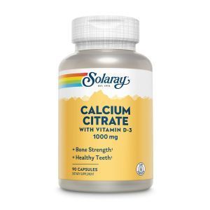Цитрат кальция с витамином D-3, Calcium Citrate, Solaray, 1000 мг, 90 капсул