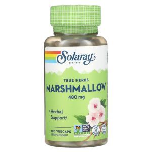 Корень алтея, Marshmallow, Solaray, 480 мг, 100 капсул