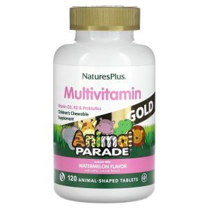 Витамины для детей, Chewable Multi-Vitamin, Nature's Plus, Animal Parade, вкус арбуза, 120 животных
