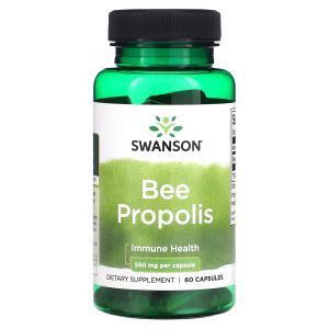 Прополис, Bee Propolis, Swanson, 550 мг, 60 капсул