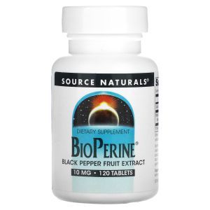 Биоперин, Source Naturals, 10 мг, 120 таблеток