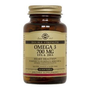 Рыбий жир, Omega-3, Solgar, двойная сила, 700 мг, 30 капсул (Default)