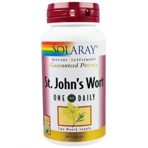 Зверобой, St. John's Wort, Solaray, 60 таблеток