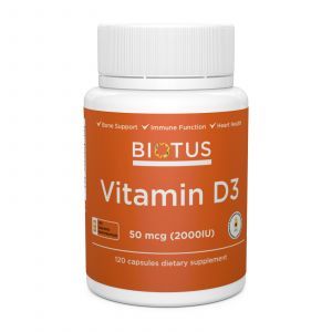 Vitamina D3, Vitamina D3, Biotus, 2000 UI, 120 capsule